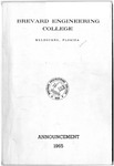 Brevard Engineering College Announcement, 1965 by Brevard Engineering College