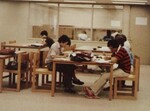 1984, Library Wooden Tables by Evans Library